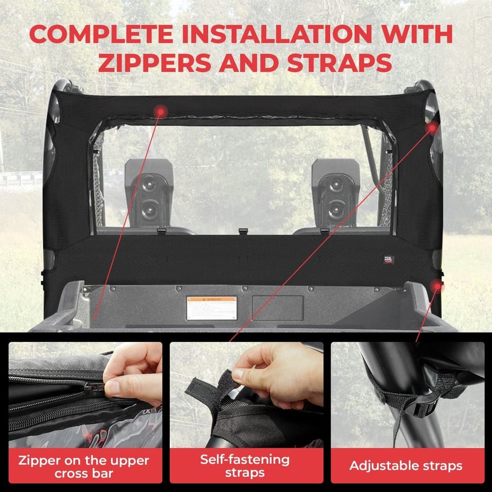 Kemimoto Honda Pioneer 700-4 Open Window Fabric Rear Panel
