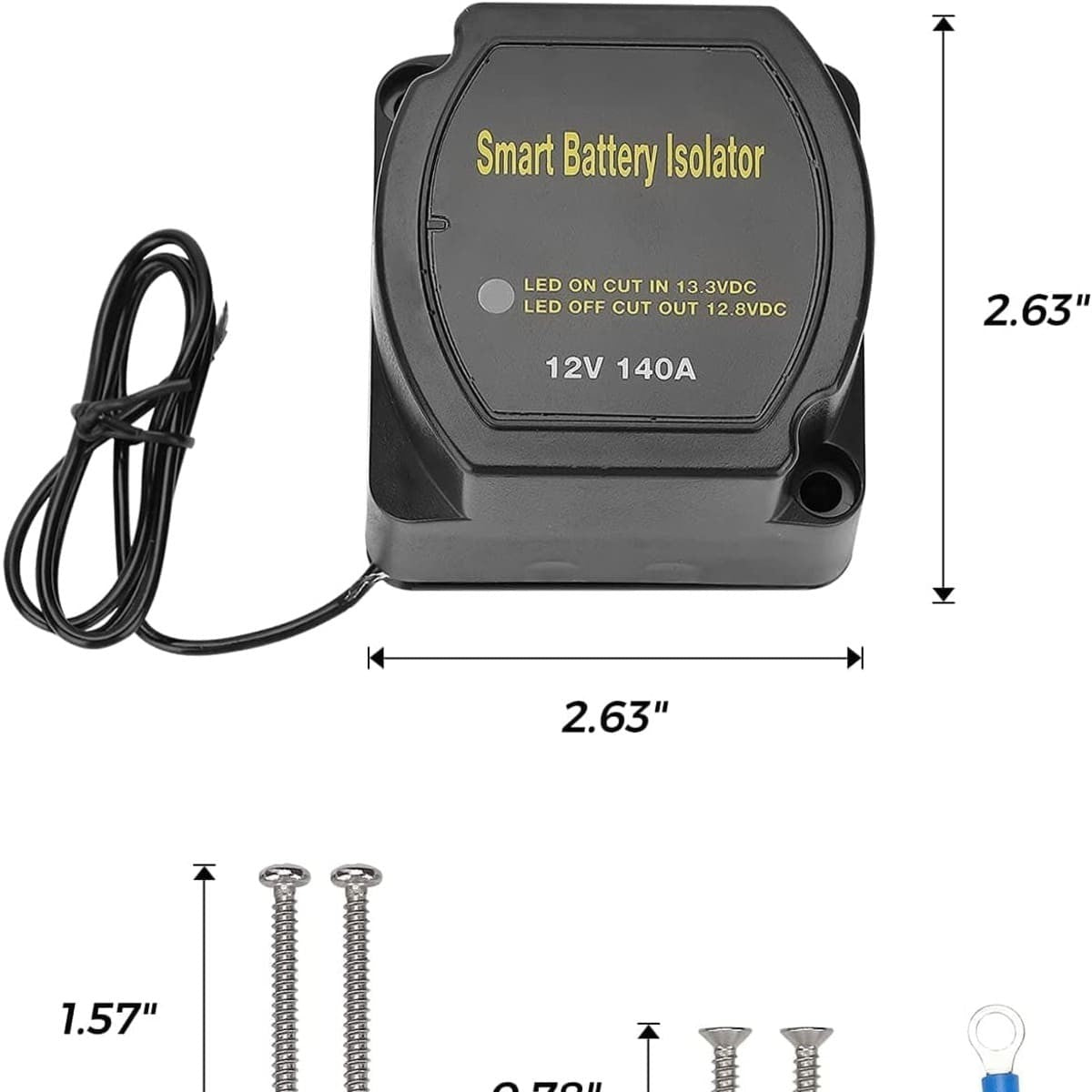 Kemimoto Polaris 12V 140AMP UTV/ATV Dual Battery Isolator Kit