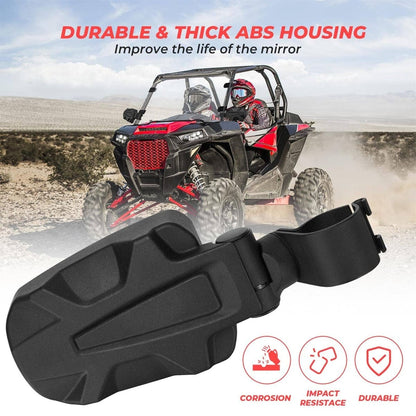 Kemimoto Polaris Adjustable Side View Mirror for 1.75" Roll Cage