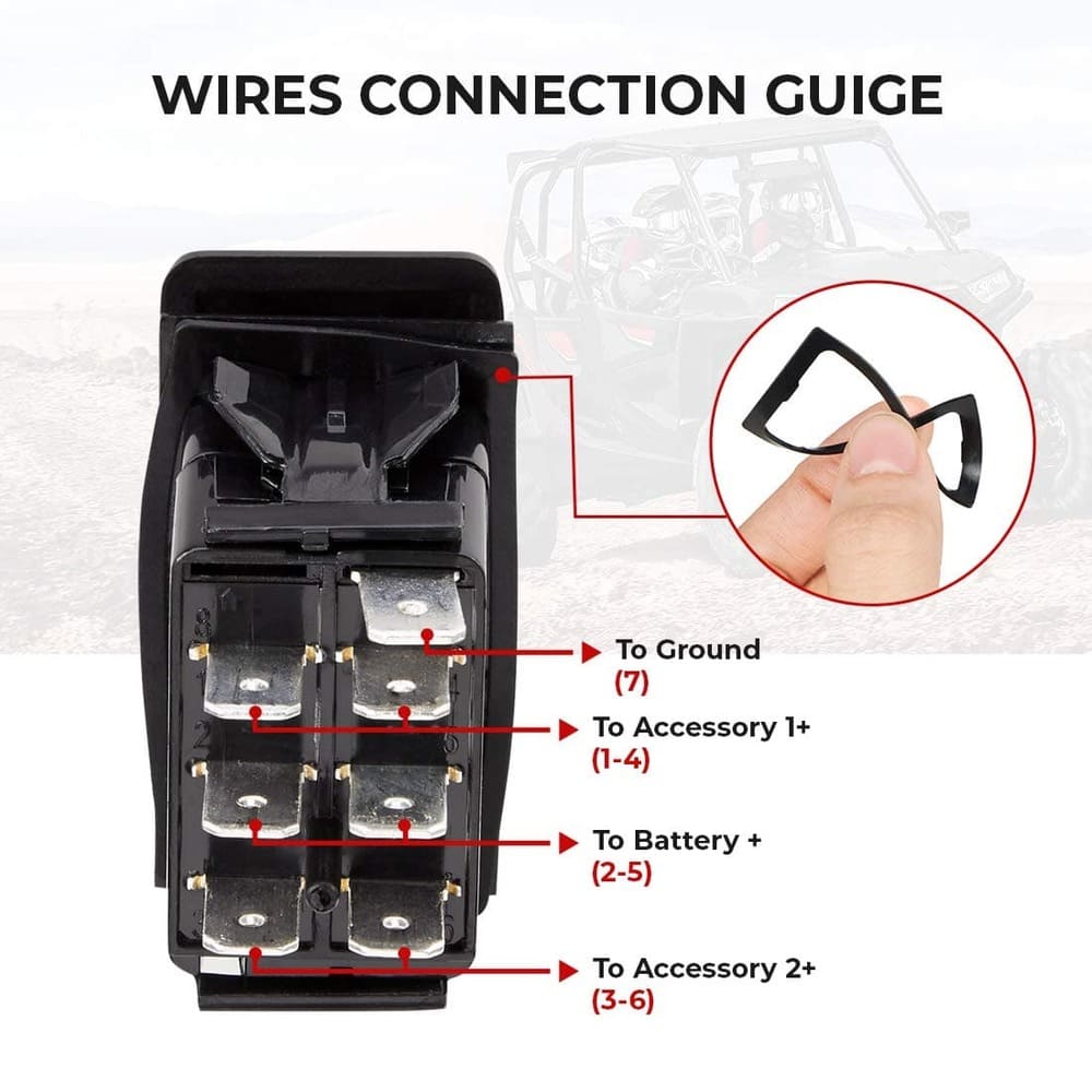 Kemimoto Polaris/Can-Am 7Pin Winch Rocker Switches