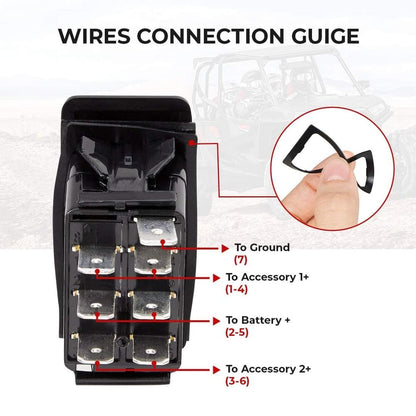 Kemimoto Polaris/Can-Am 7Pin Winch Rocker Switches