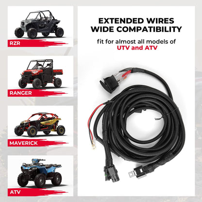 Kemimoto Polaris/ Can-Am ATV/ UTV Fan Override Switch Kit with Relay