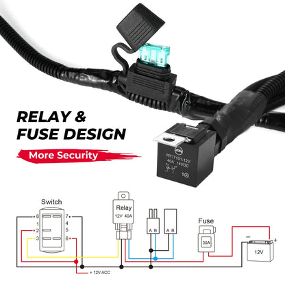 Kemimoto Polaris/ Can-Am ATV/ UTV Fan Override Switch Kit with Relay