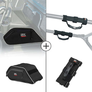 Kemimoto Polaris General 1000 Center Seats Storage Bag & Grab Handles