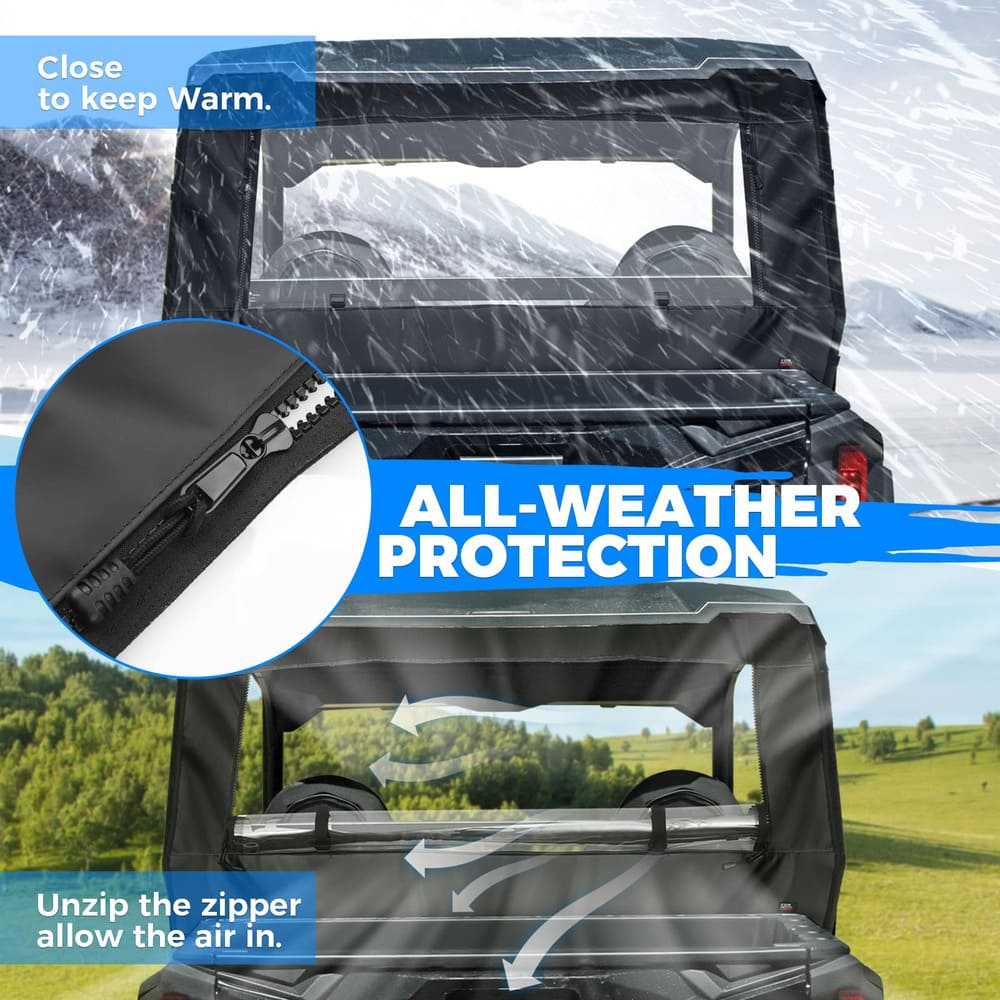 Kemimoto Polaris General 1000/XP 1000 PVC Soft Rear Windshield