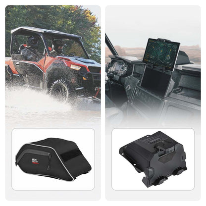 Kemimoto Polaris General XP 1000 Center Seats Storage Bag & Electric Device Holder