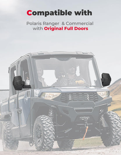 Kemimoto Polaris Ranger XP 1000 Upgraded Side Mirrors