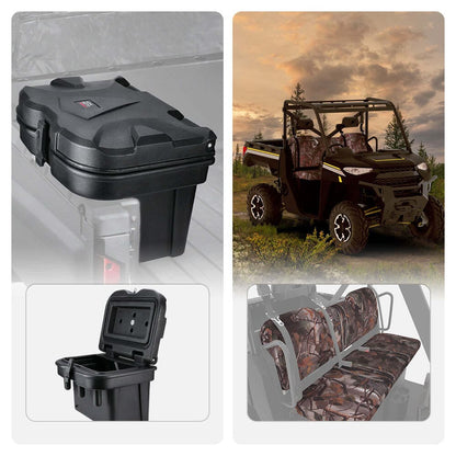 Kemimoto Polaris Ranger XP 1000 20L Cargo Storage Box & Camouflage Seat Cover