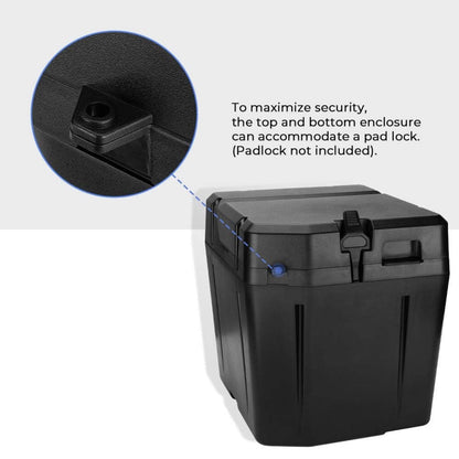 Kemimoto Polaris Ranger 1000 XP 2" Tie Down Anchors & Under Seat Storage Box
