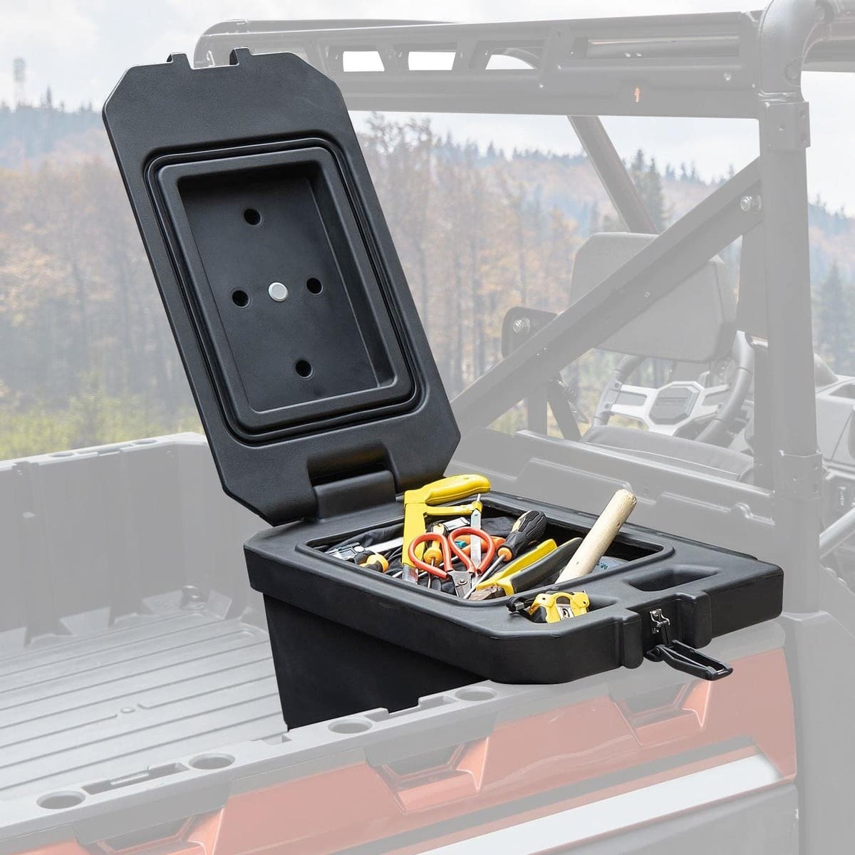Kemimoto Polaris Ranger 45L Waterproof Bed Cargo Box - Passenger Side