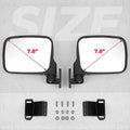 Kemimoto Polaris Ranger XP 900 7.8" Rear View Side Mirrors
