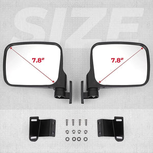Kemimoto Polaris Ranger XP 900 7.8" Rear View Side Mirrors