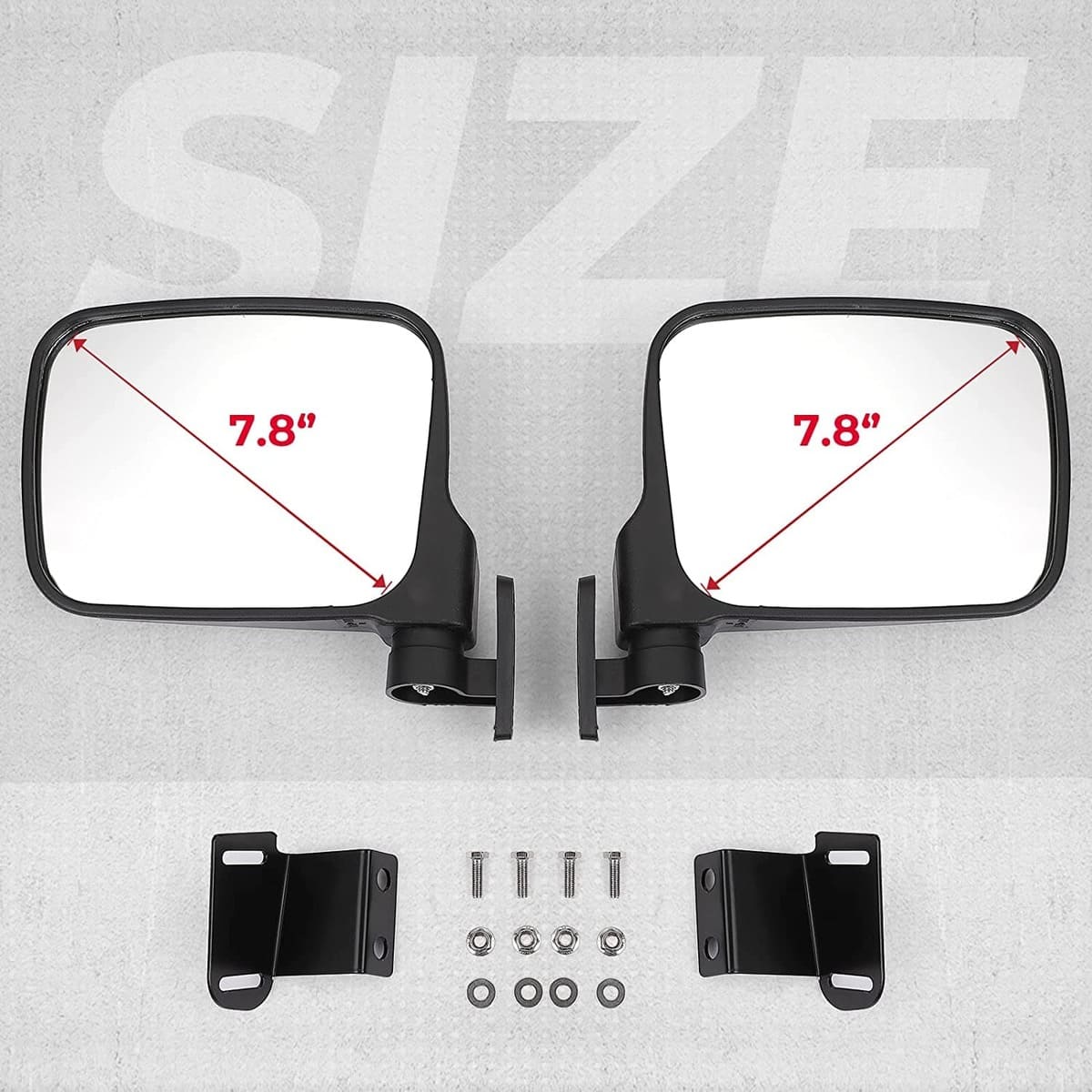 Kemimoto Polaris Ranger XP 900 7.8" Rear View Side Mirrors