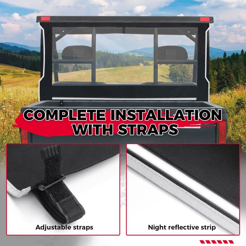 Kemimoto Polaris Ranger 500 UTV Soft Rear Window Shield Windshield