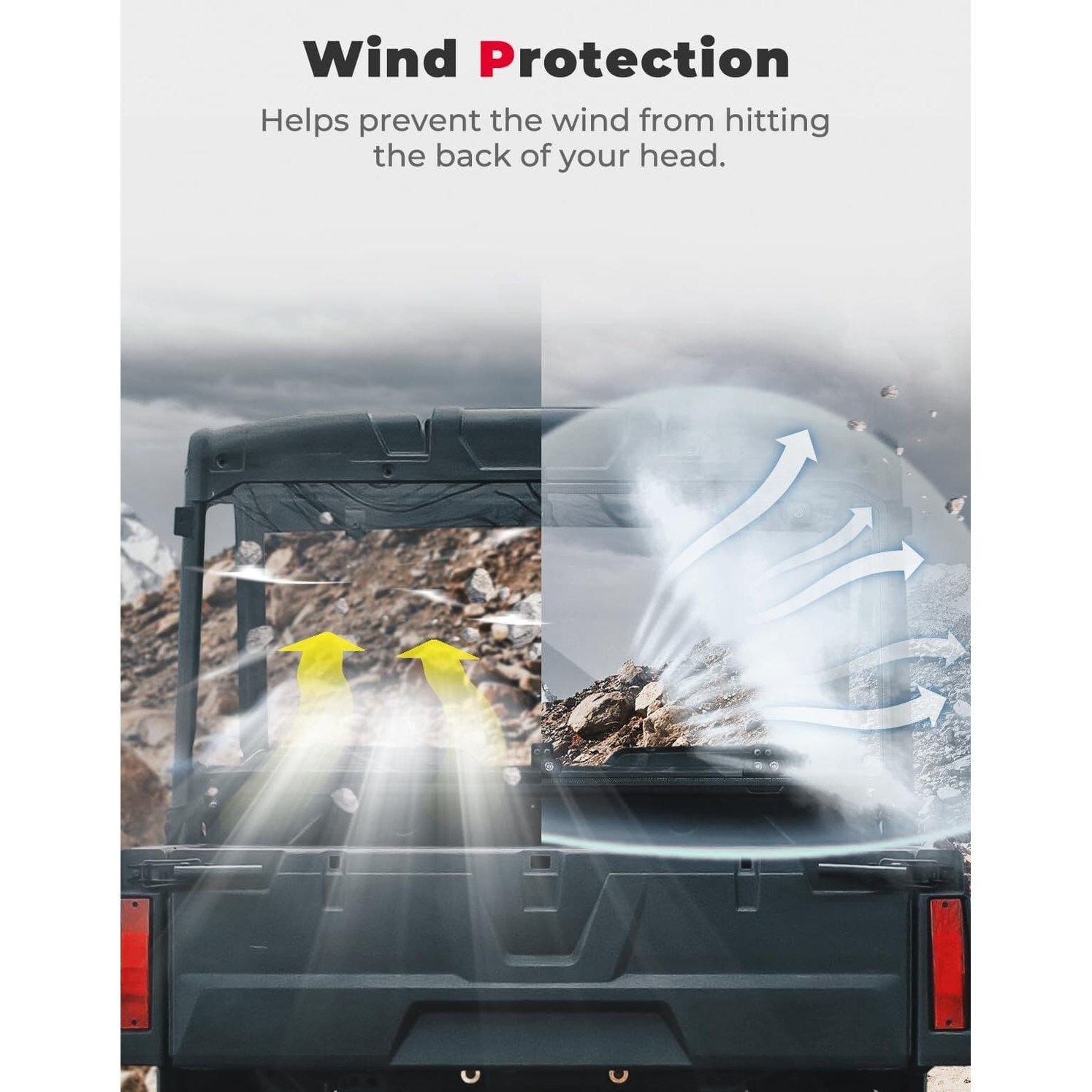 Kemimoto Polaris Ranger Crew 570 Midsize Rear Windshield