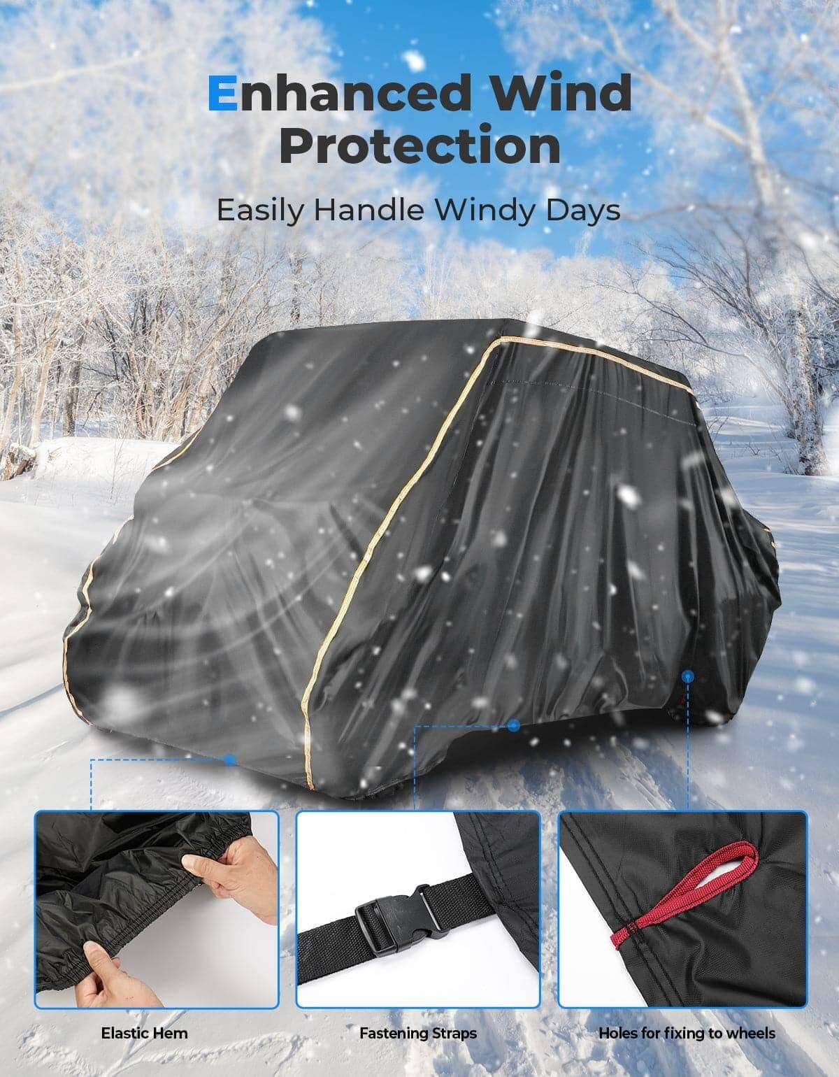 Kemimoto Universal 4-Seater UTV Waterproof Cover