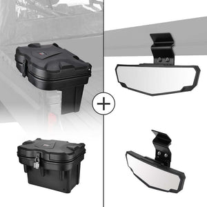 Kemimoto Polaris Ranger/ General Cargo Storage Device Tool Box & Rear View Mirror