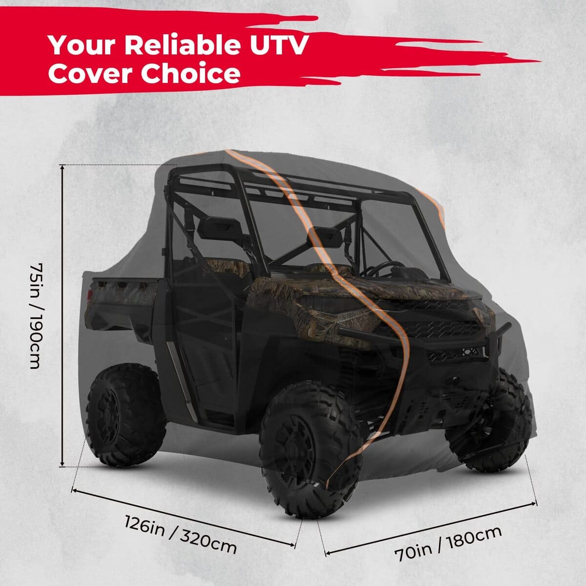 Kemimoto Polaris Ranger XP 1000 UTV Storage Sun Rain UV Cover