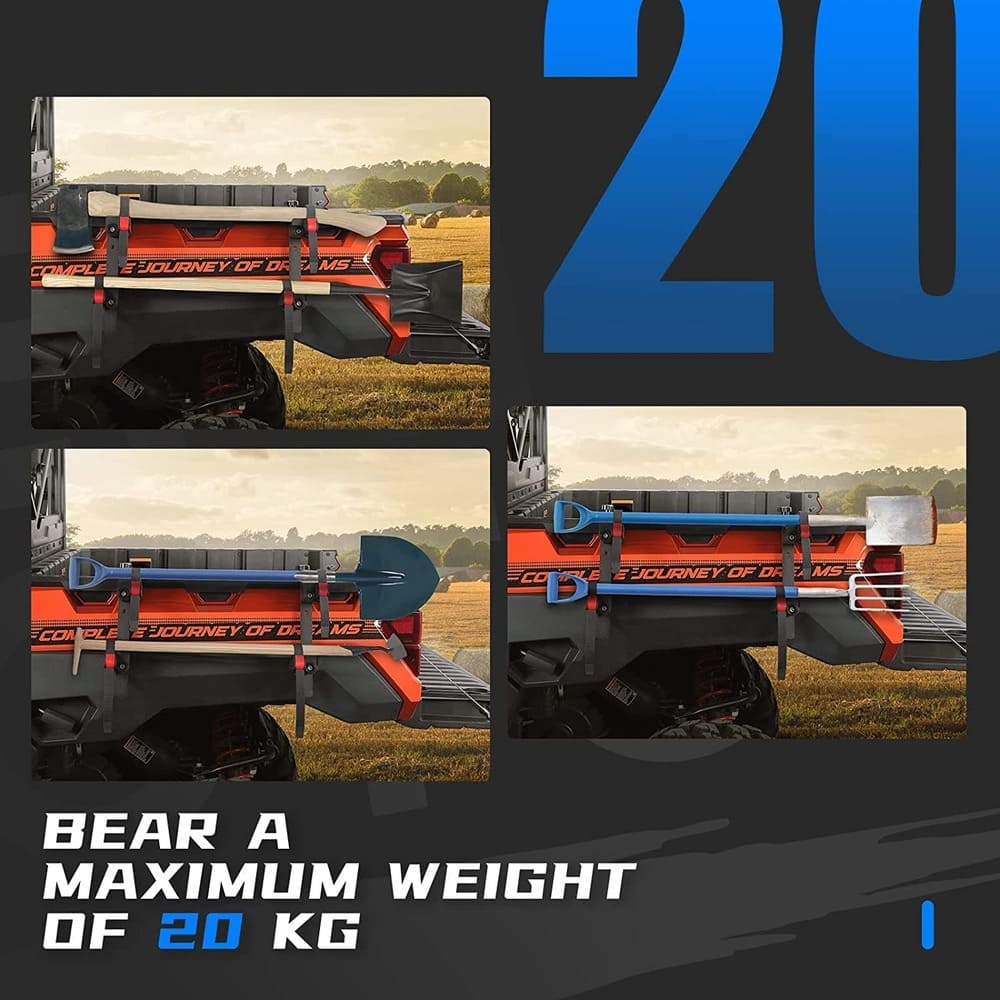 Kemimoto Polaris Ranger Tool & Bed Shovel Holder