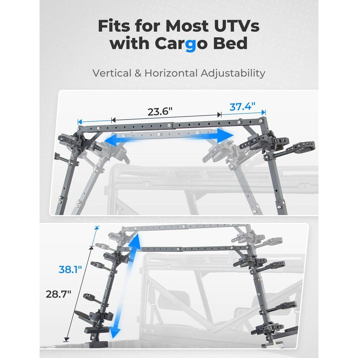 Kemimoto Polaris Ranger UTV Double Crossbow Rack