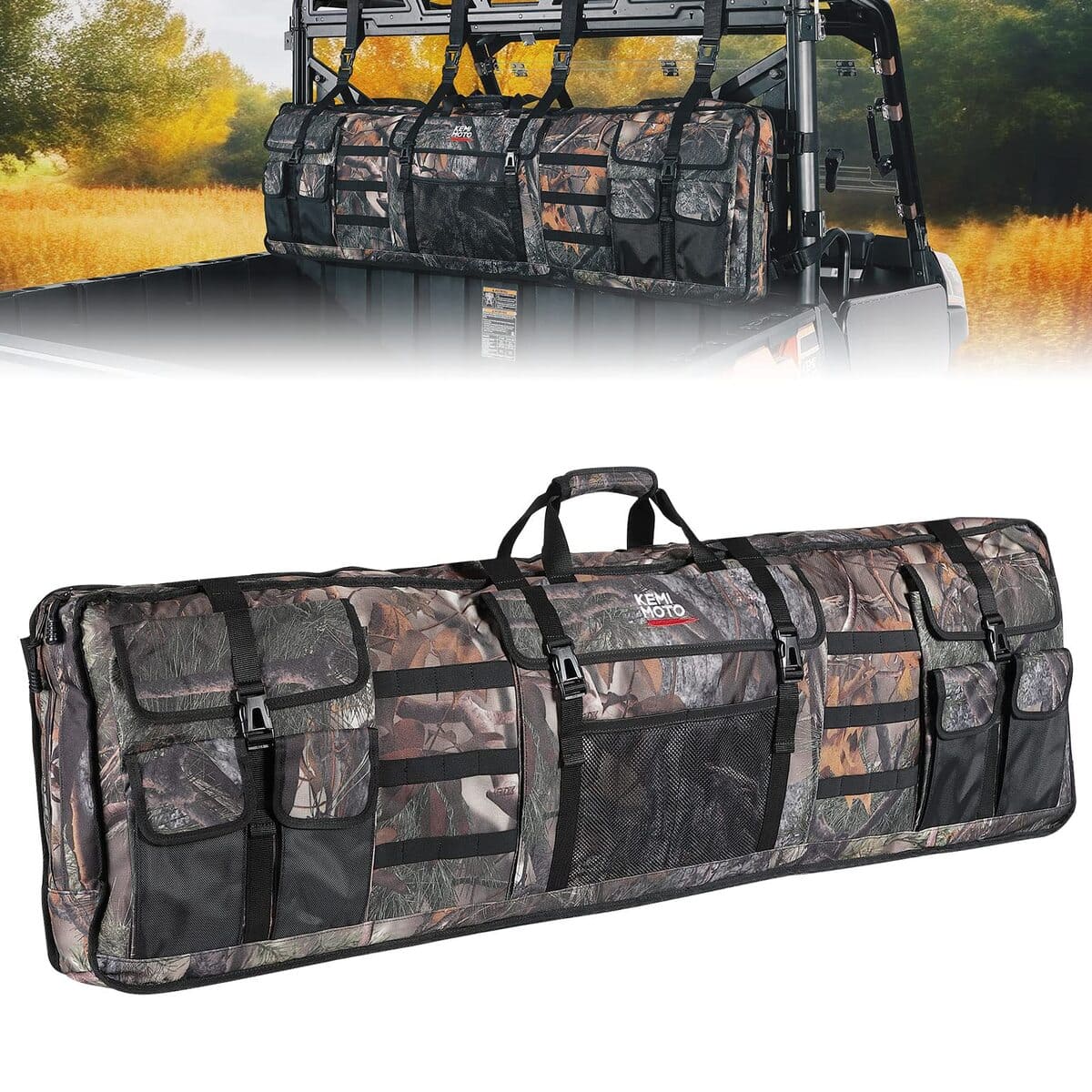 Kemimoto Polaris Ranger UTV Hunting Gear Double Gun Holder Tool Rack
