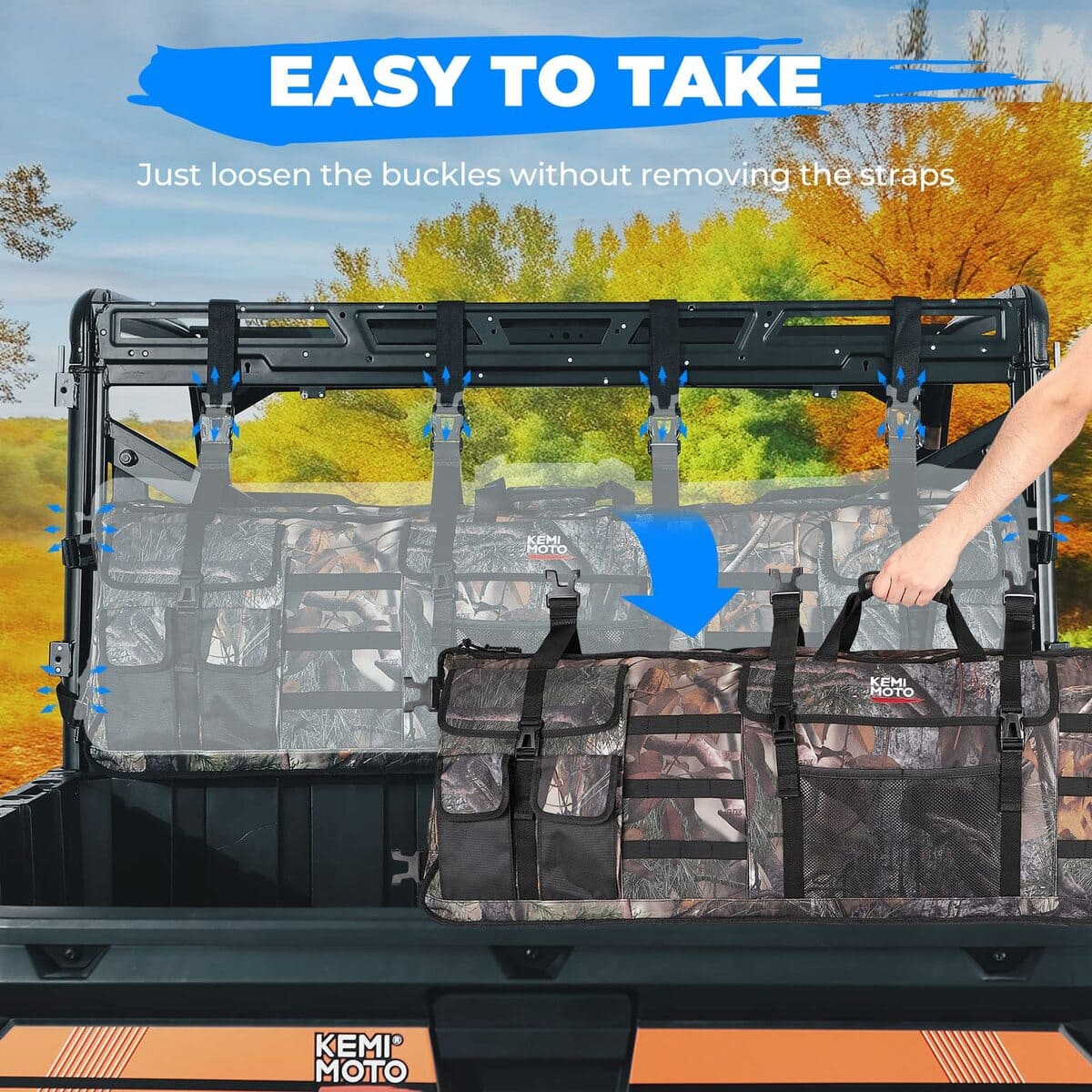 Kemimoto Polaris Ranger UTV Hunting Gear Double Gun Holder Tool Rack