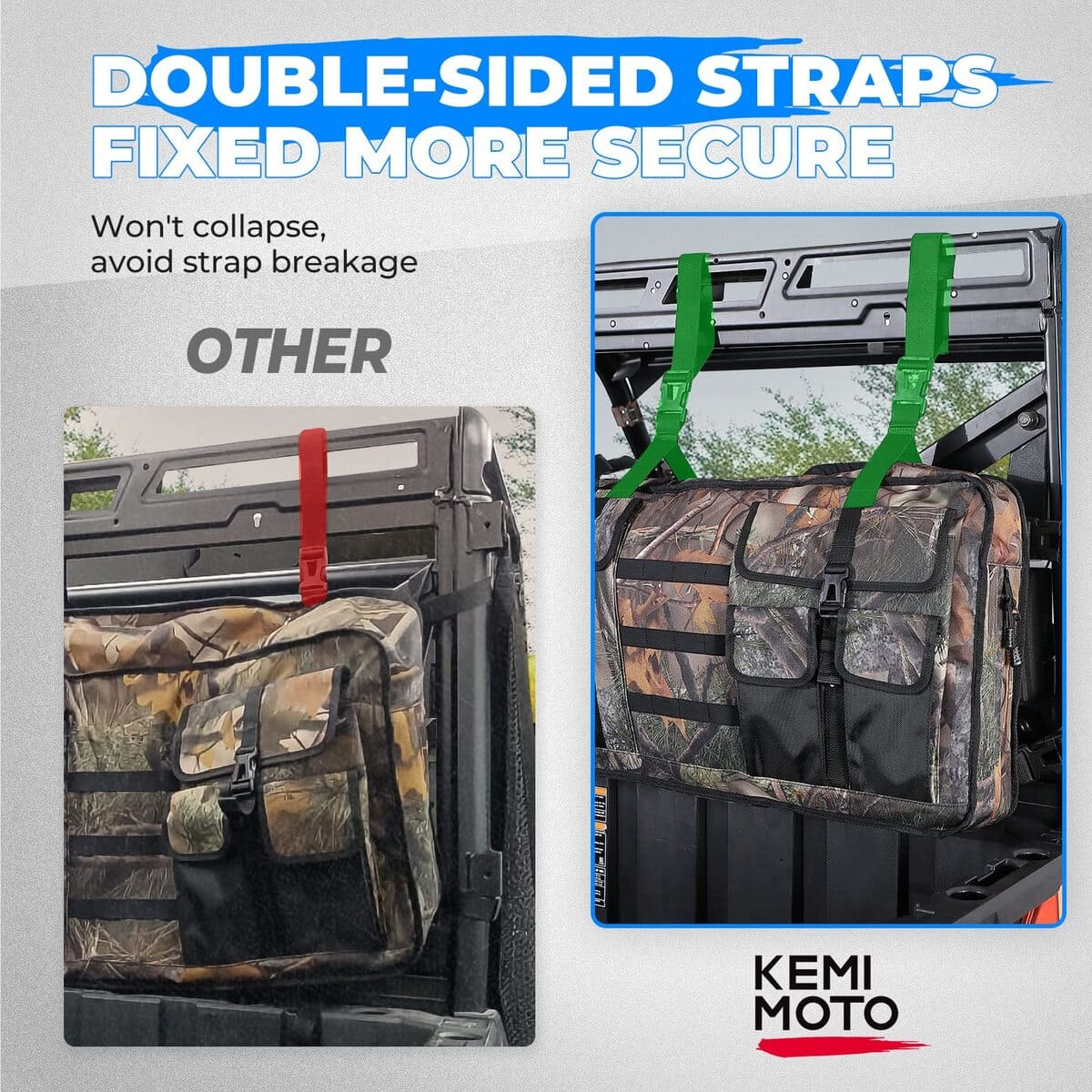 Kemimoto Polaris Ranger UTV Hunting Gear Double Gun Holder Tool Rack