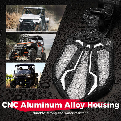 Kemimoto Polaris Ranger UTV Pro-Fit RGB Side Mirrors with Lights