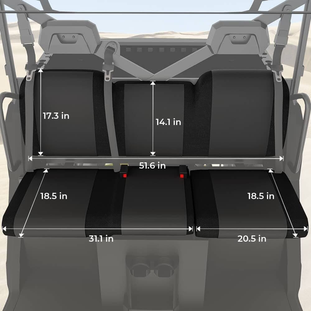 Kemimoto Polaris Ranger UTV Waterproof Seat Cover & Big Size Cargo Box