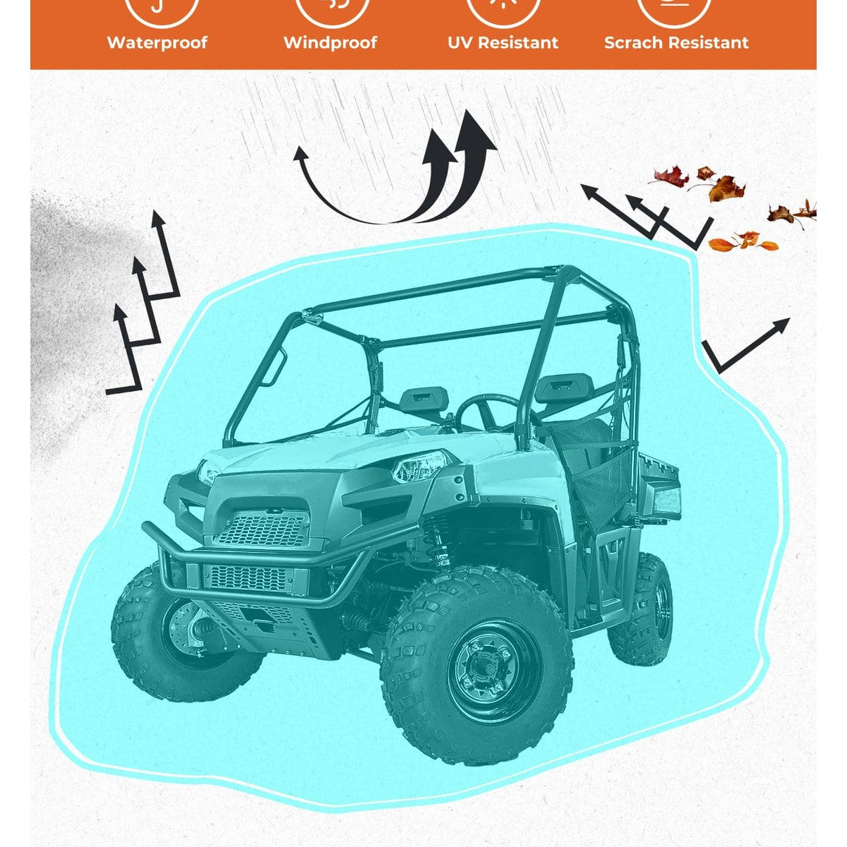 Kemimoto Polaris Ranger XP 1000 2-3 Seaters UTV Cover