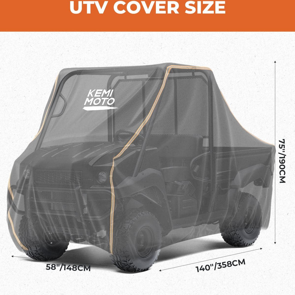 Kemimoto Polaris Ranger XP 1000 2-3 Seaters UTV Cover