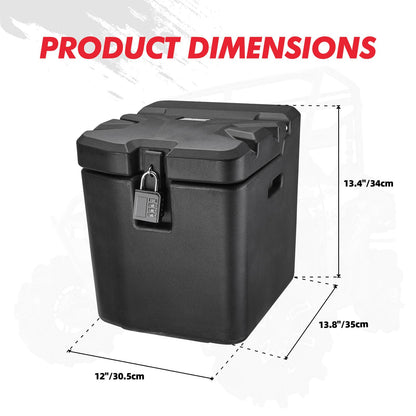 Kemimoto Polaris Ranger XP 1000 Adjustable Break Away Side Mirrors & Under Seat Storage Box