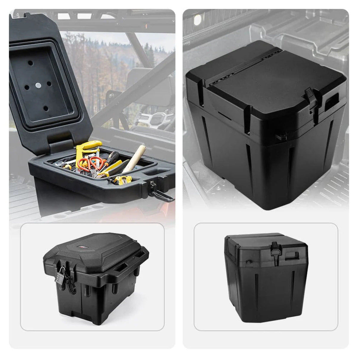 Kemimoto Polaris Ranger XP 1000  Big Size Cargo Box & Under Seat Storage Box