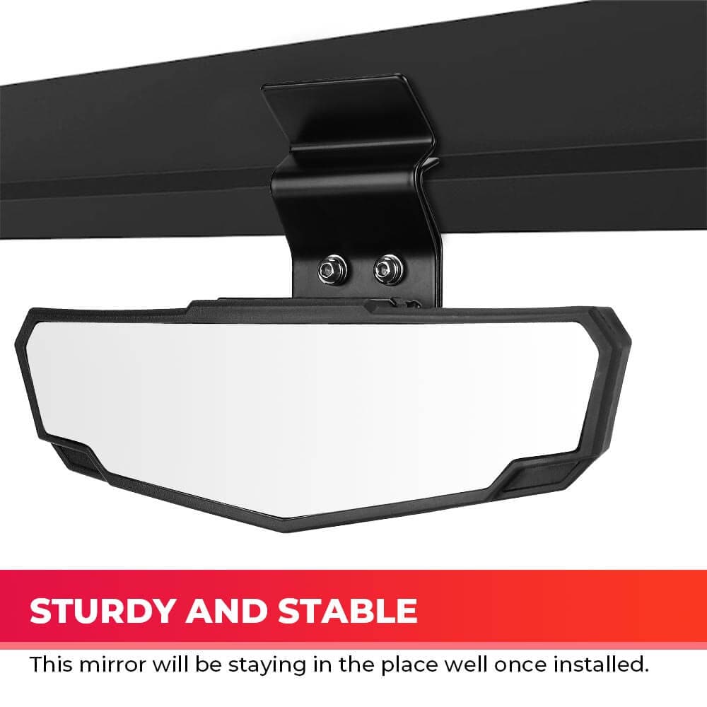 Kemimoto '16-'24 Polaris Ranger XP 1000 Cargo Storage Device Tool Box & Rear Mirror View