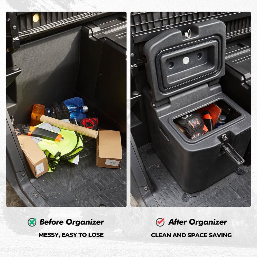 Kemimoto Polaris Ranger XP 1000 Cargo Storage Device Tool Box & Under Seat Storage Box