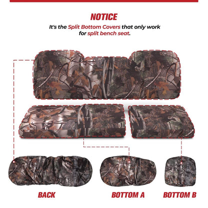 Kemimoto Polaris Ranger XP 1000/Crew 3 Pcs Camouflage Seat Cover