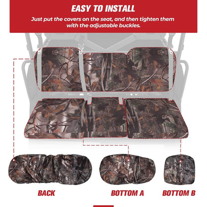 Kemimoto Polaris Ranger XP 1000/Crew 3 Pcs Camouflage Seat Cover