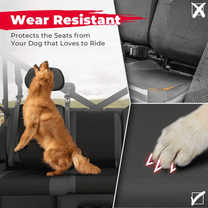 Kemimoto Polaris Ranger XP 1000/Crew 6 Pcs Split Bench Seat Covers