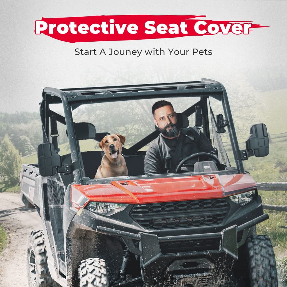 Kemimoto Polaris Ranger XP 1000 Split Bench Seat Covers - 6 PCs