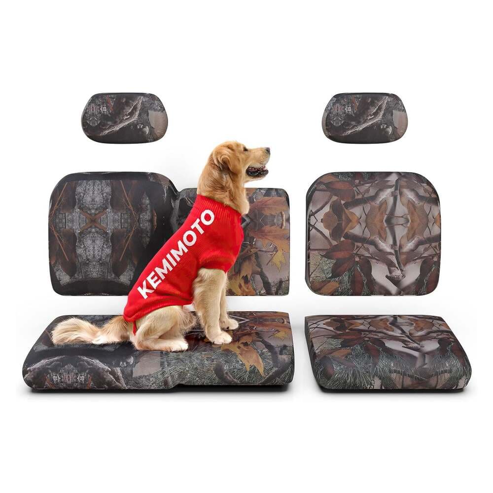Kemimoto Polaris Ranger XP 1000 Split Bench Seat Covers - 6 PCs