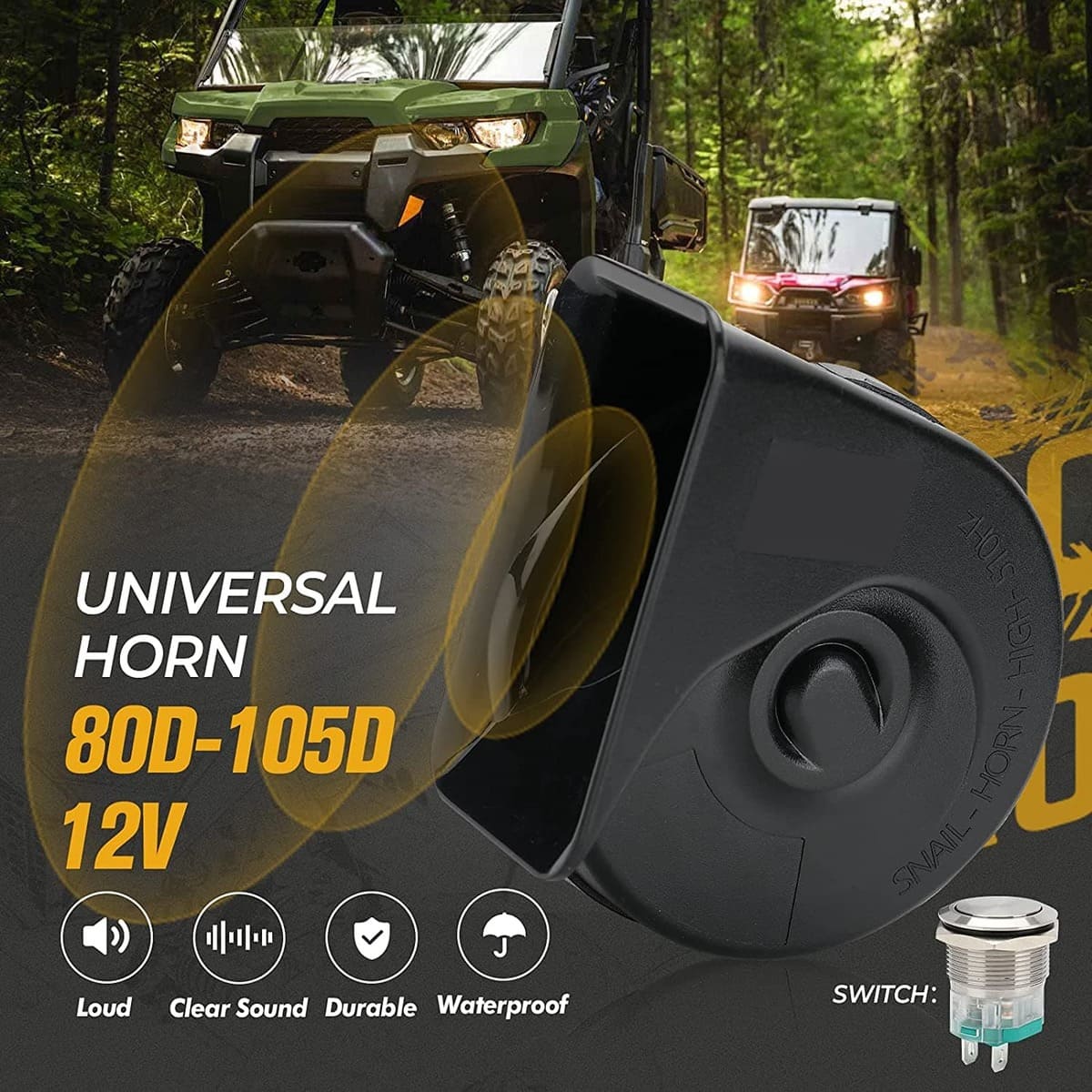 Kemimoto Polaris Ranger XP 1000 Crew Turn Signal Kit, Seat Cover & Side Mirrors