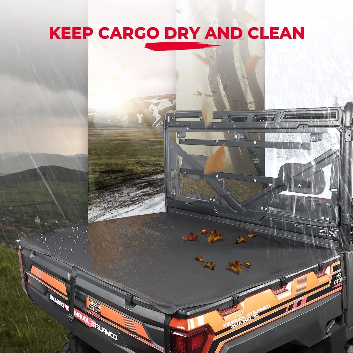 Kemimoto Polaris Ranger XP 1000 Crew UTV Cargo Bed Cover