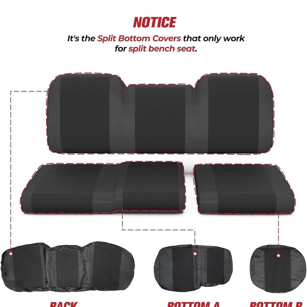 Kemimoto Polaris Ranger XP 1000 UTV Waterproof Seat Cover - 3 PCs