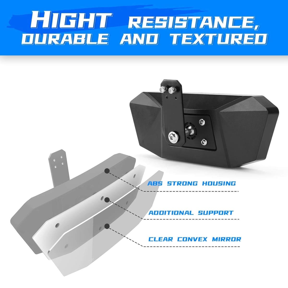 Kemimoto Polaris Ranger Rear View Mirror & Rear Windshield