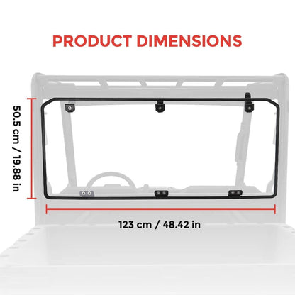 Kemimoto Polaris Ranger Rear View Mirror & Rear Windshield