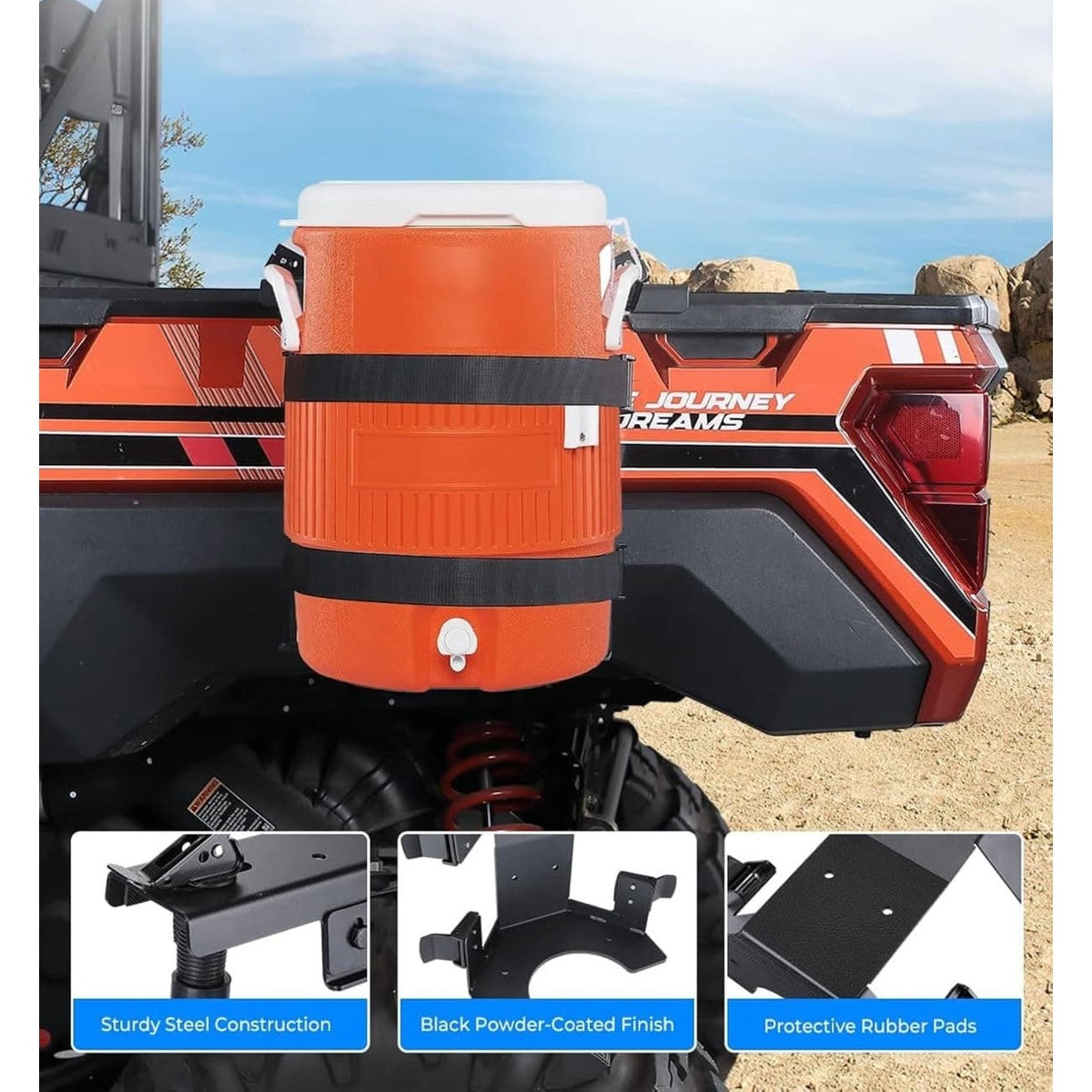Kemimoto Polaris Ranger XP 1000 Steel Water Cooler Rack