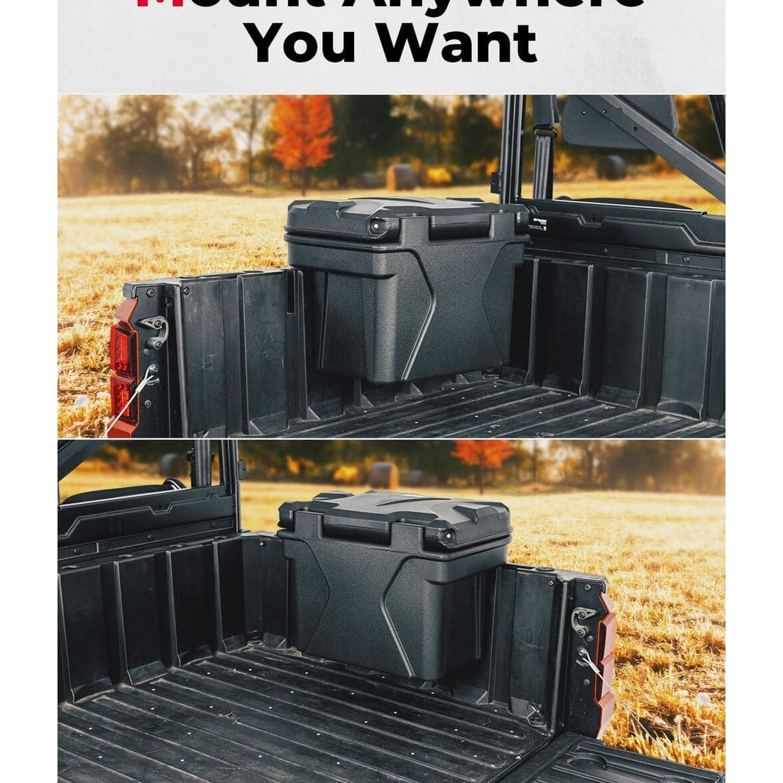 Kemimoto Polaris Ranger XP 1000 Upgrade Anti-Theft Bed Storage Box