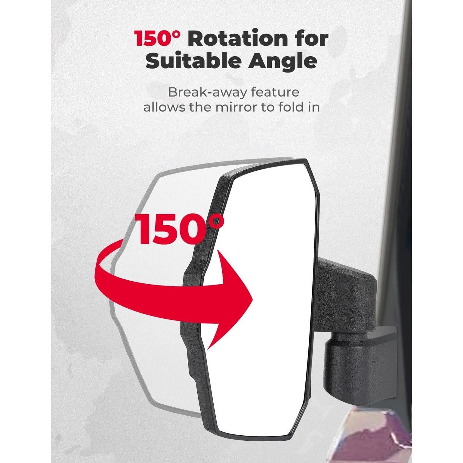 Kemimoto Polaris Ranger XP 1000 Upgraded Side Mirrors