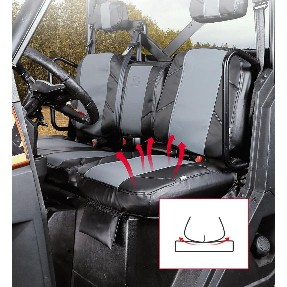 Kemimoto Polaris Ranger XP 1000 UTV Leather Seat Covers w/ Pocket