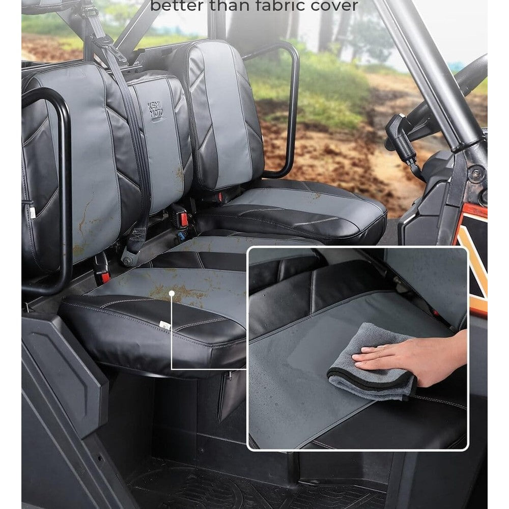 Kemimoto Polaris Ranger XP 1000 UTV Leather Seat Covers w/ Pocket